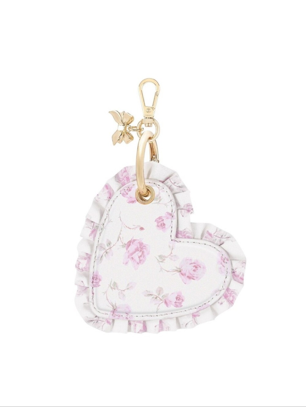 NWT LoveShackFancy x Target Case-Mate Ruffled Heart AirTag Charm Sterling Dusk